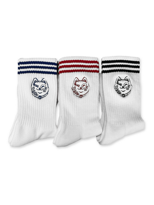 Lucky Cat Sock - 3 Pack